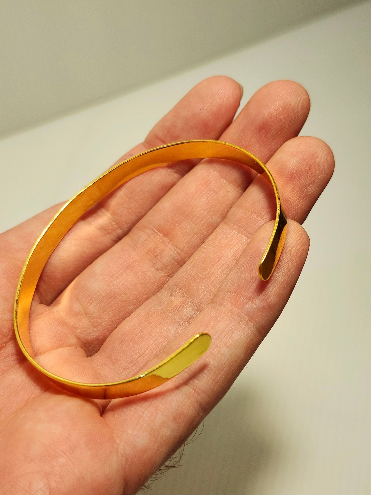 Flat Bangle, 23K Gold