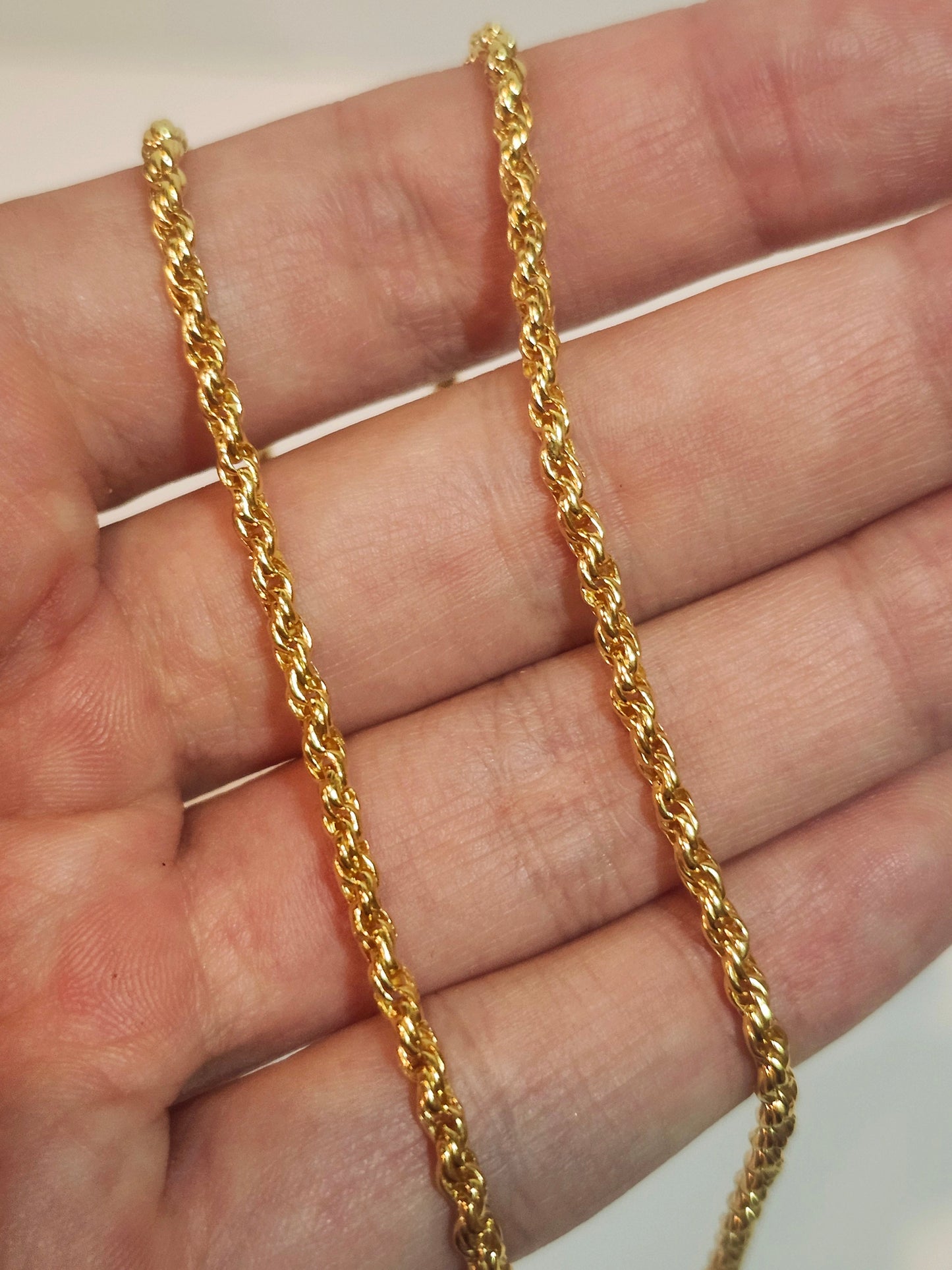 Rope Necklace, 23K Gold