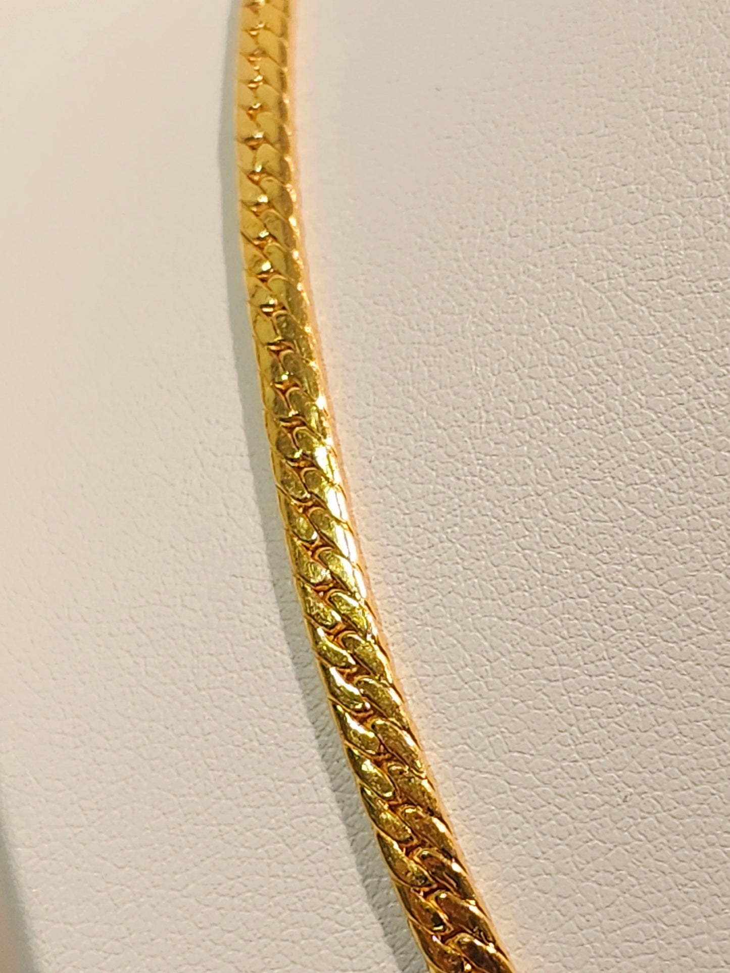 23k Thai Gold Tight Cuban Chain