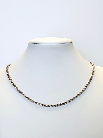 20" Rope Chain, 14k White Gold