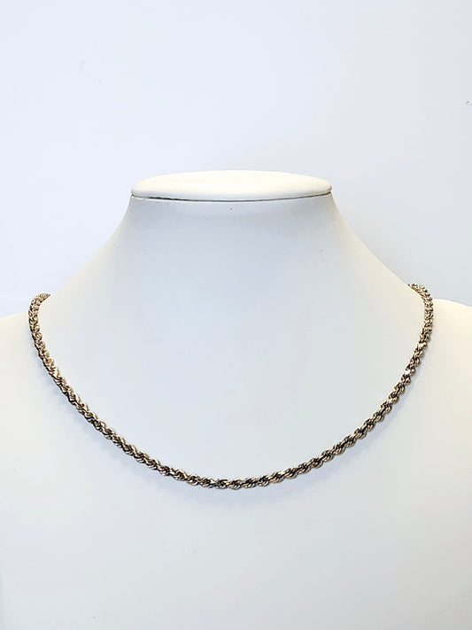 20" Rope Chain, 14k White Gold