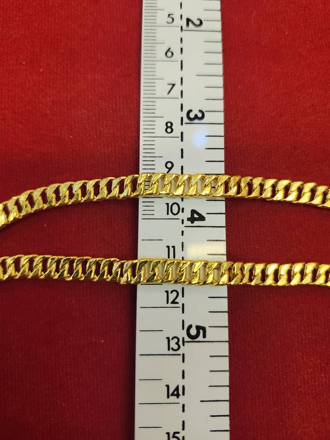 23k Thai Gold Square Cuban Chain