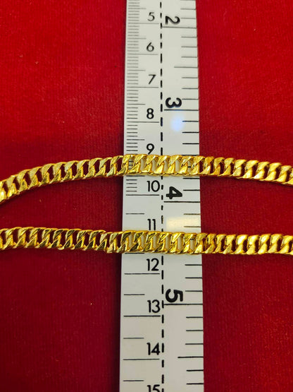 23k Thai Gold Square Cuban Chain