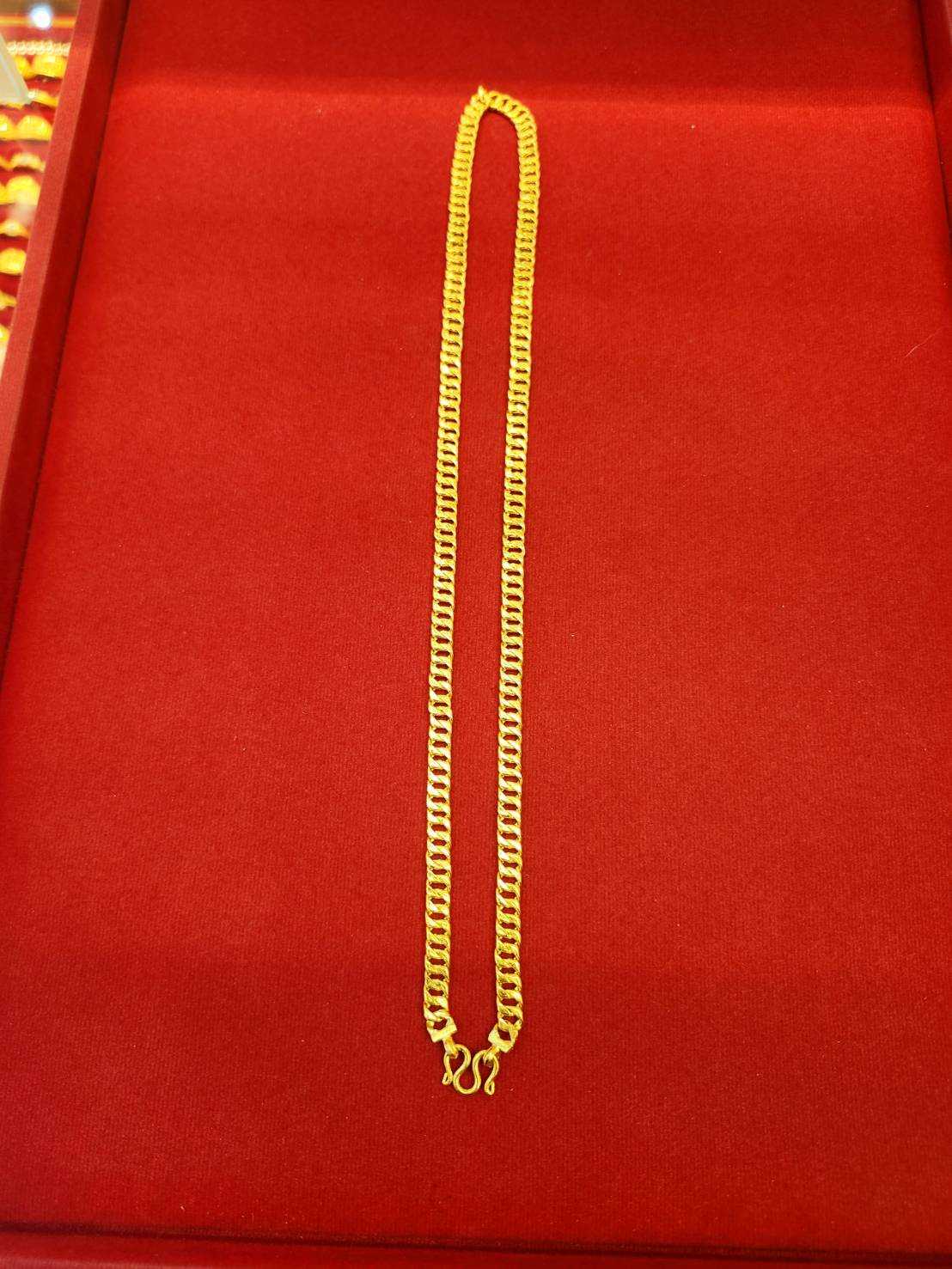 23k Thai Gold Square Cuban Chain