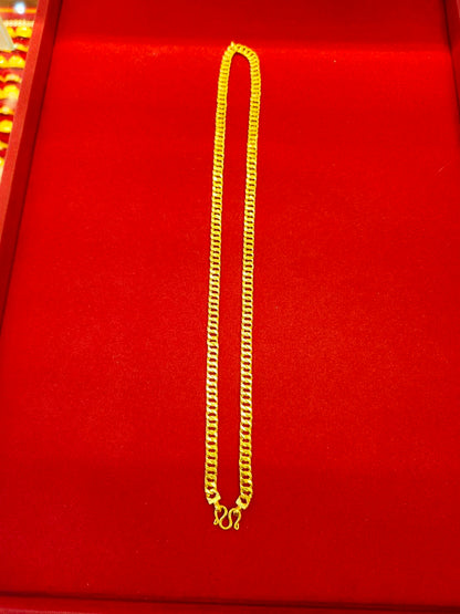 23k Thai Gold Square Cuban Chain