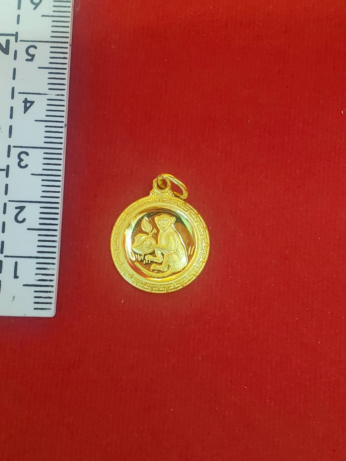 Monkey Pendant, 23K Gold