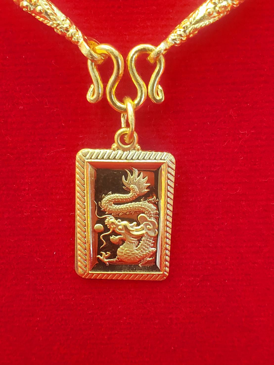 Dragon Pendant, 23K Gold