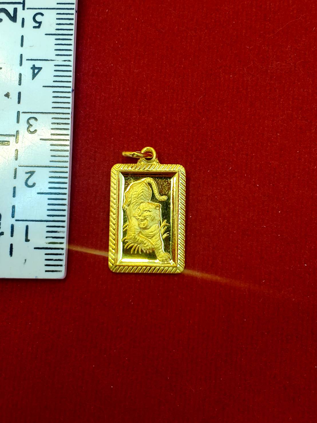 Tiger Pendant, 23K Gold