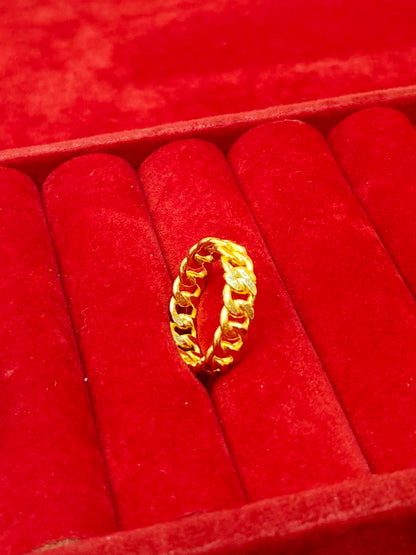 Cuban Ring, 23K Gold