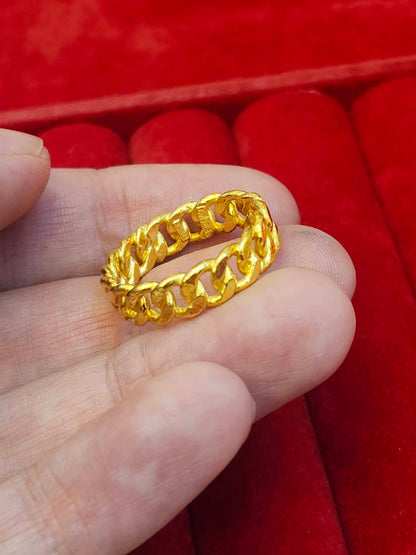 Cuban Ring, 23K Gold