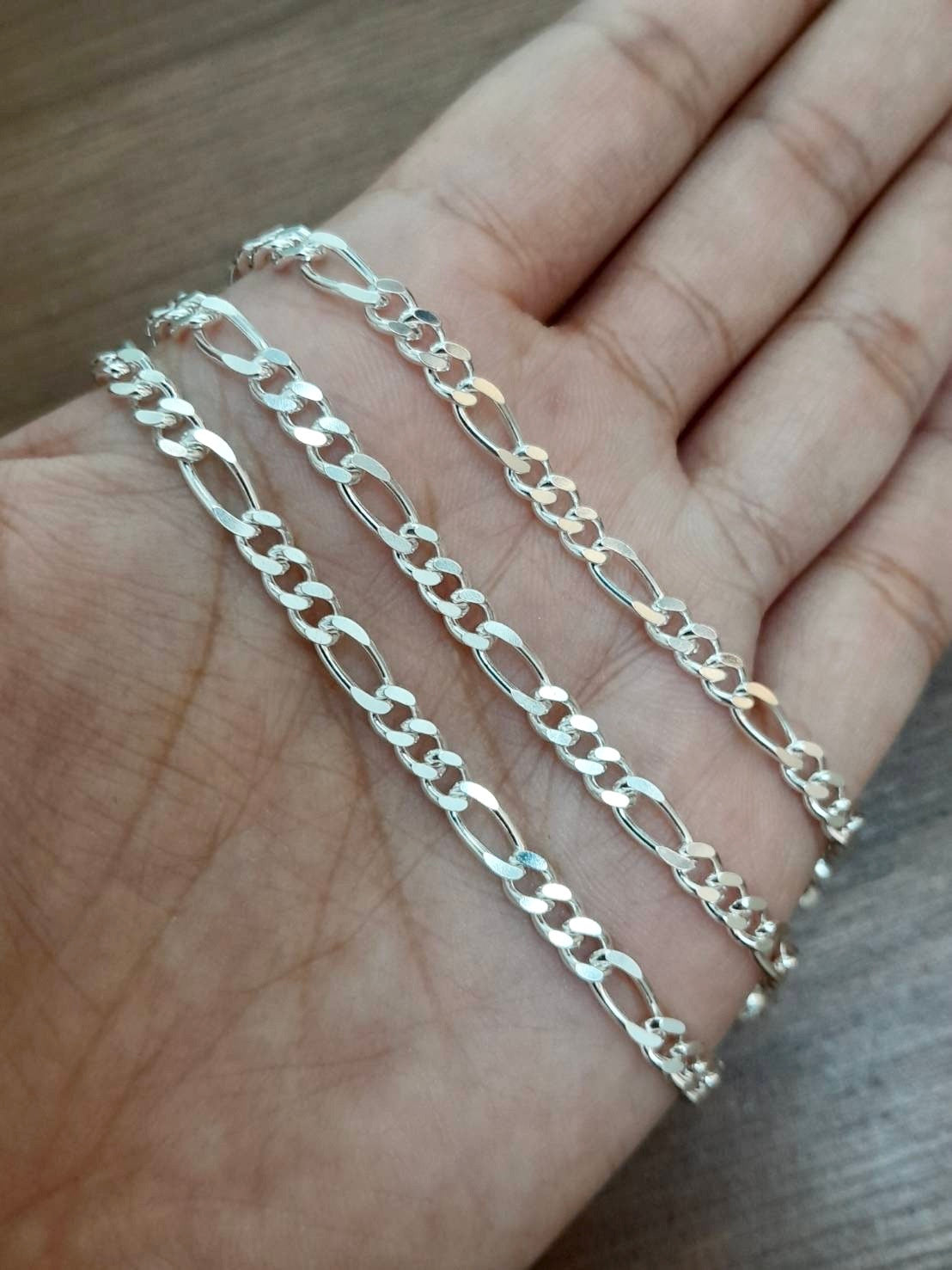 Figaro Chain, Sterling Silver