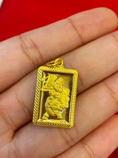 Ox Pendant, 23K Gold