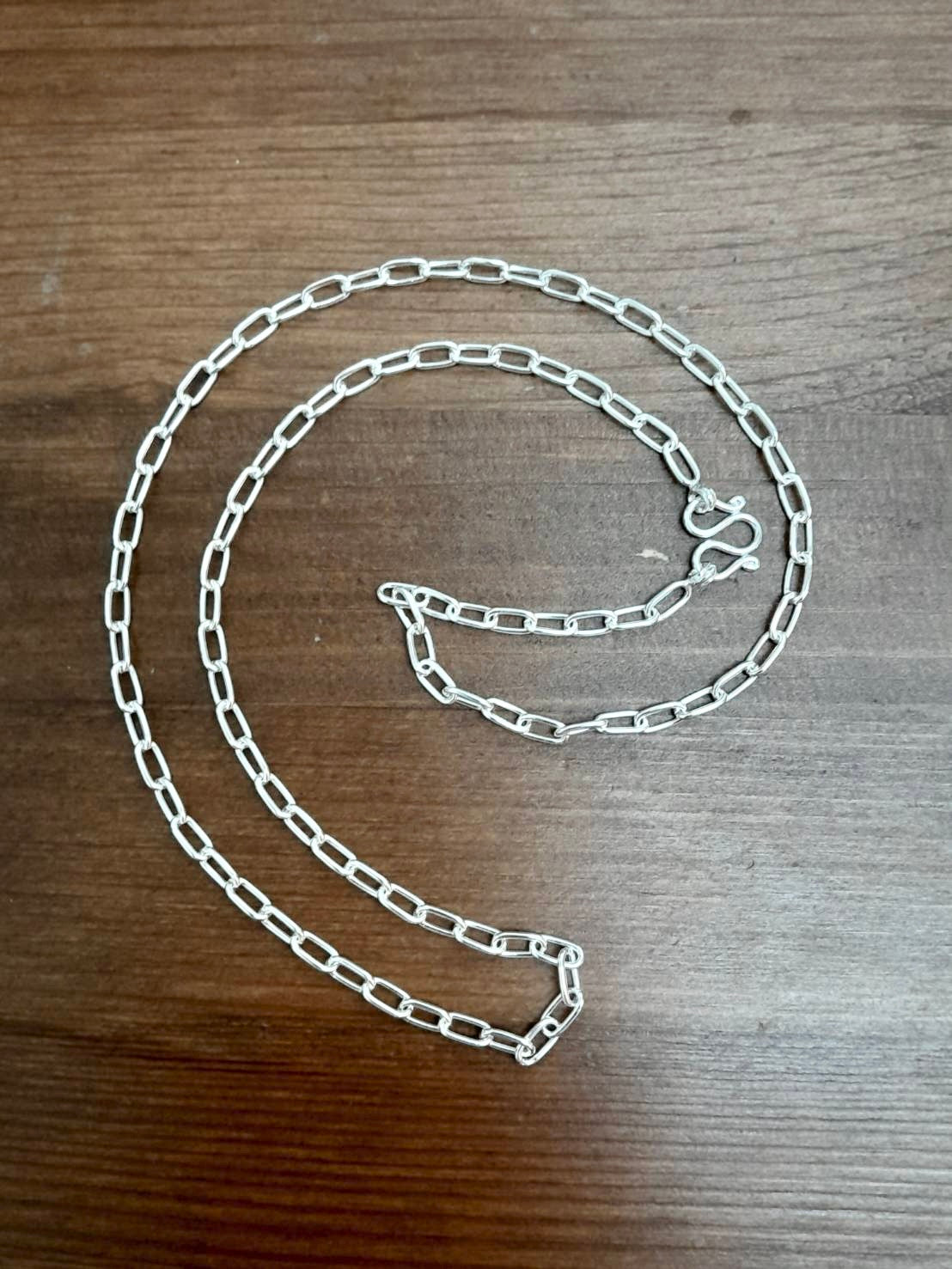 Paperclip Chain, Sterling Silver