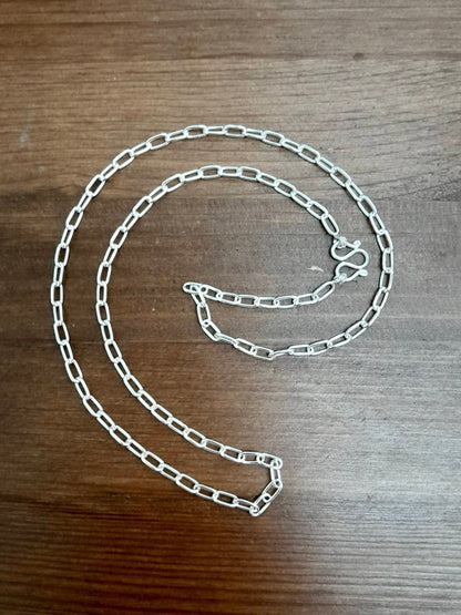 Paperclip Chain, Sterling Silver