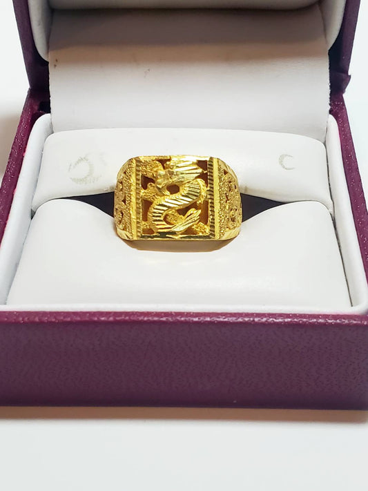 23K Thai Gold Dragon Ring