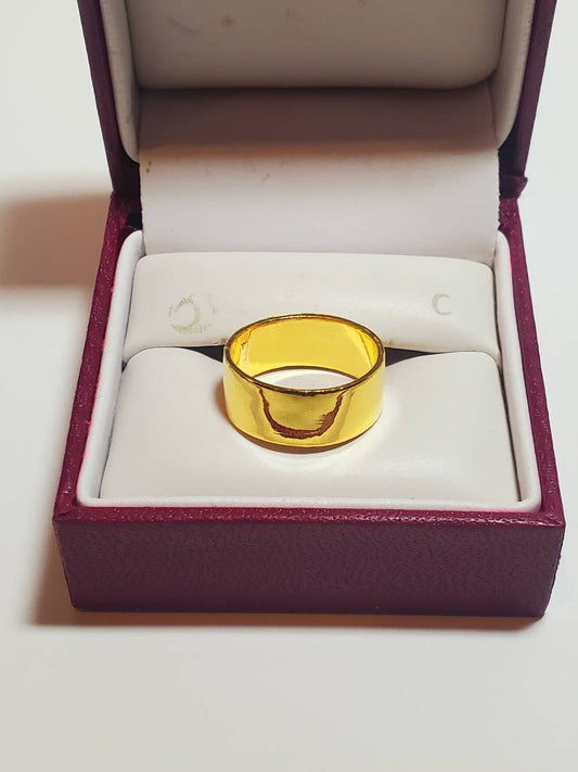 23K Thai Gold Flat Band Ring