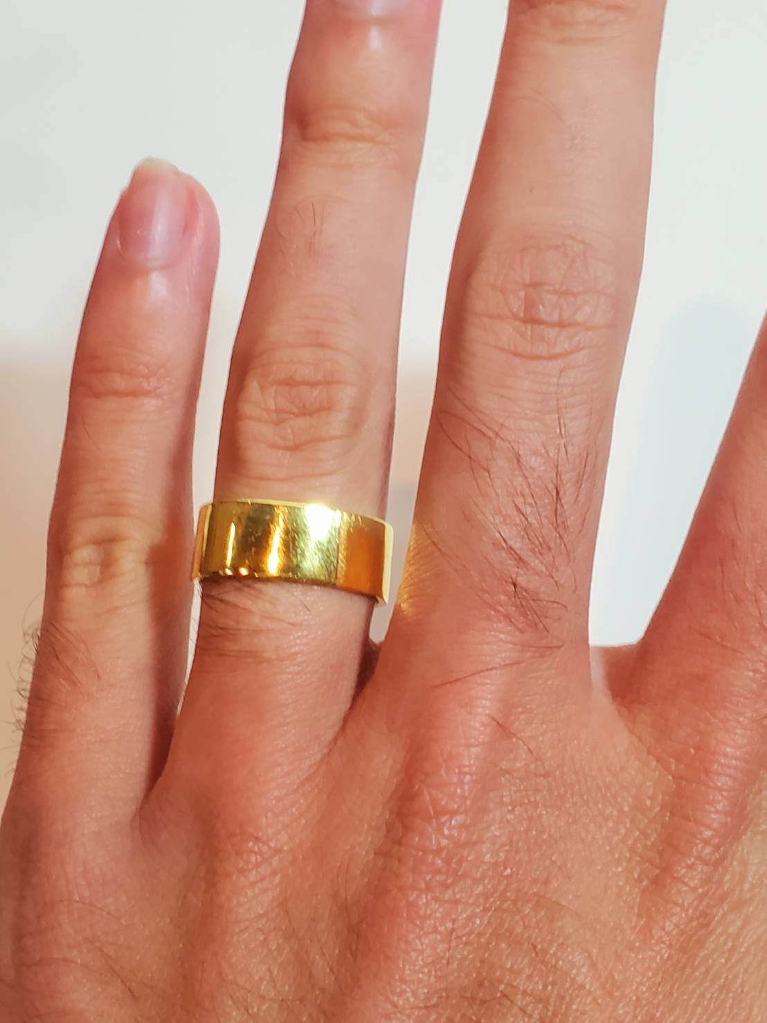 23K Thai Gold Flat Band Ring