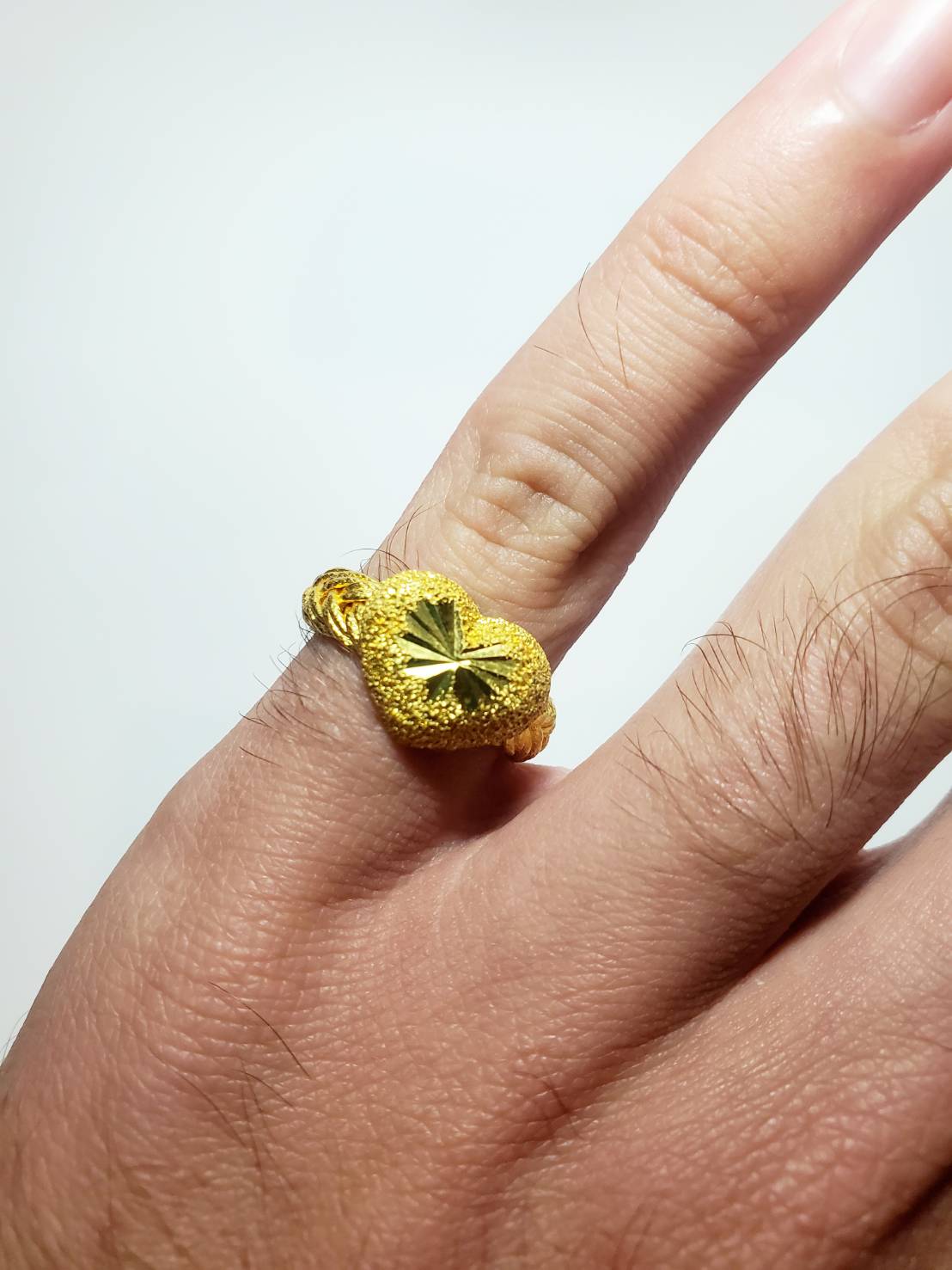 23K Thai Gold Gold Heart Ring