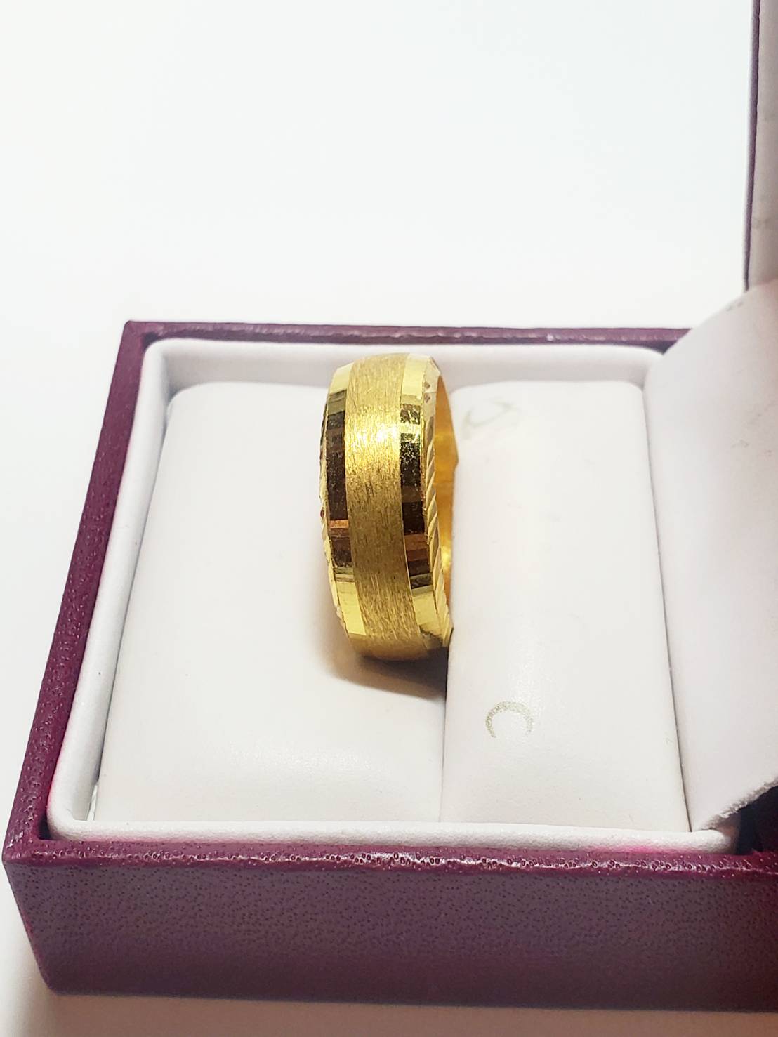 23K Thai Gold Textured Band Ring