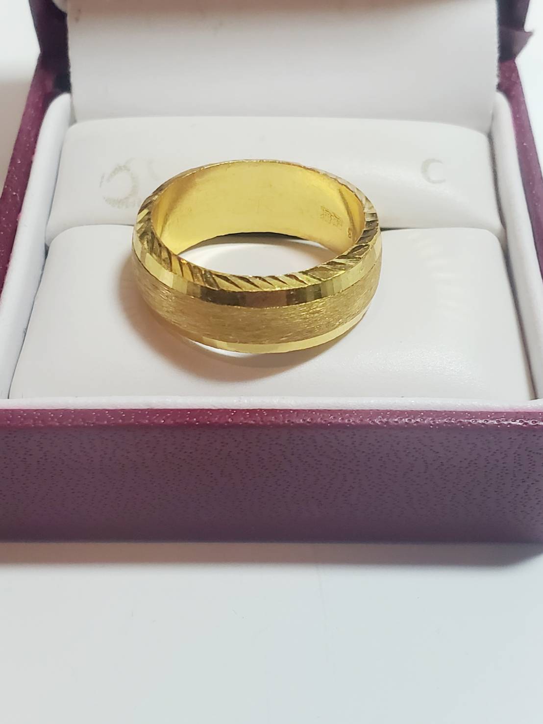 23K Thai Gold Textured Band Ring