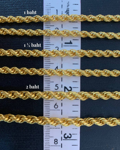 Rope Chain, 23K Gold