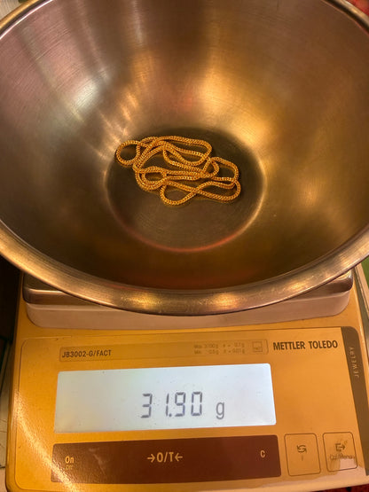32g, 26", Classic Franco Chain, Claspless, 24K Gold