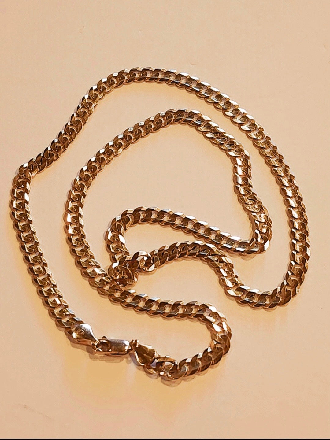 24" Curb Chain, 18k Gold