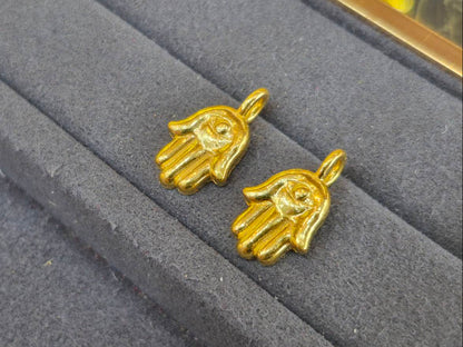 Hamsa Pendant, 24K Gold