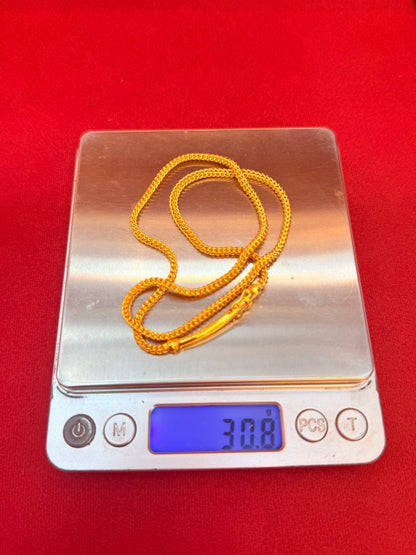 30.8g, 19”, Classic Franco Chain, 24K Gold