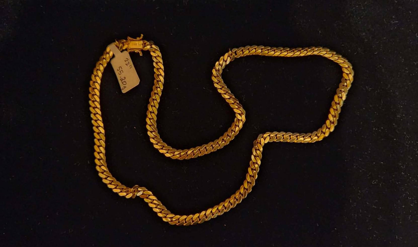 55.26g, Miami Cuban Chain, 14k Gold,