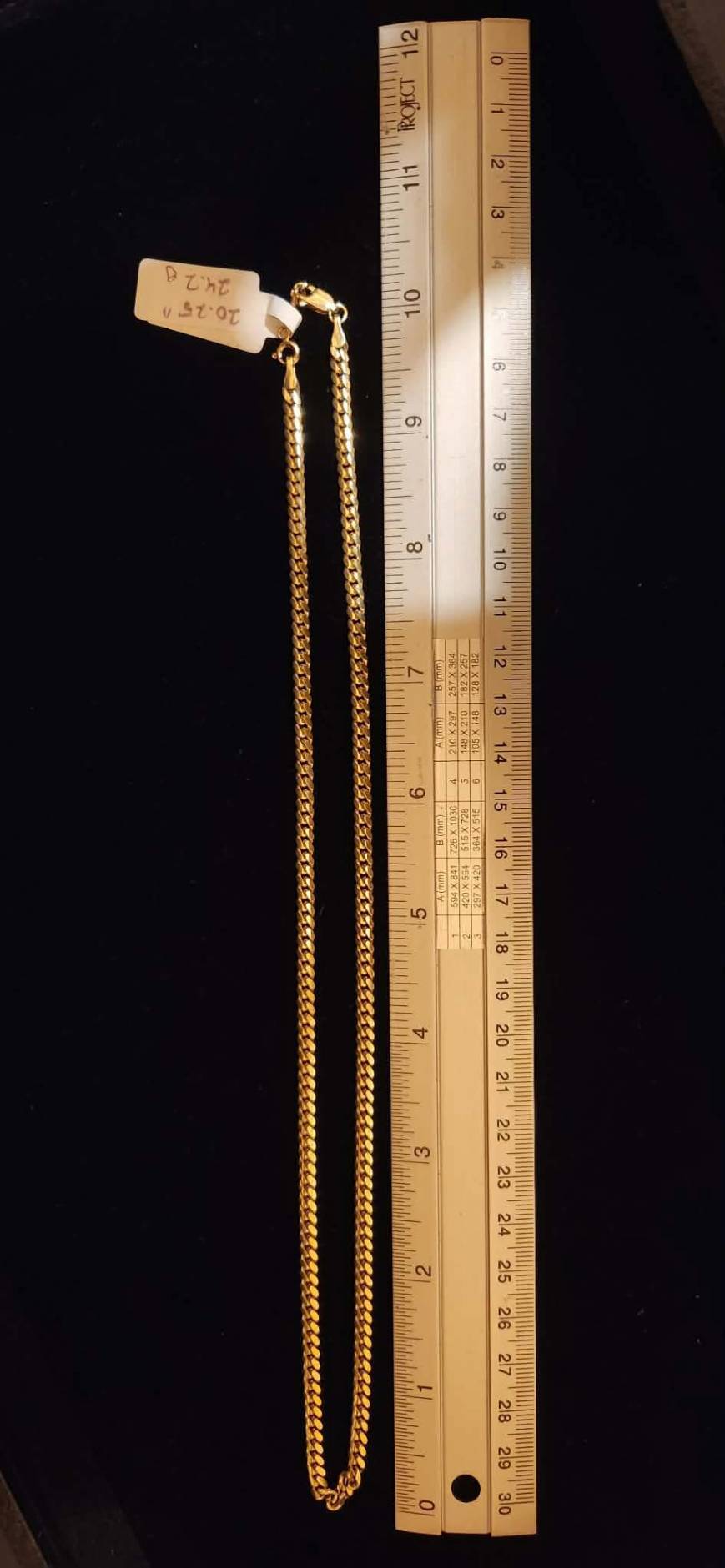 24.26g, Miami Cuban Chain, 14k Gold