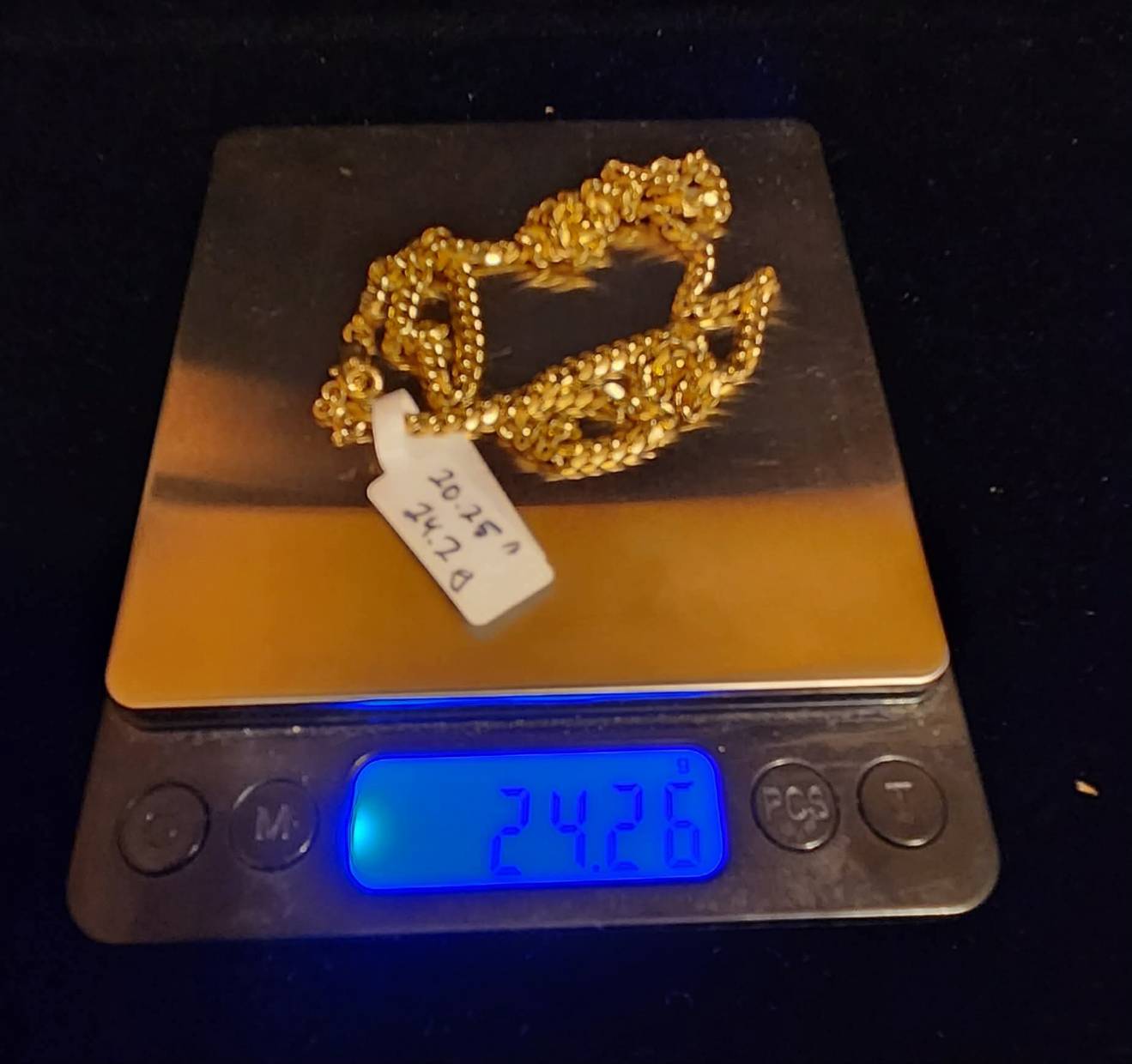 24.26g, Miami Cuban Chain, 14k Gold