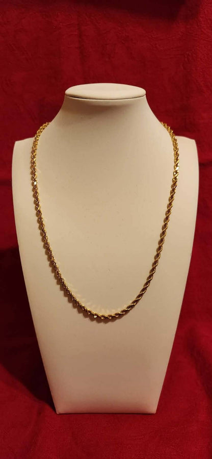 Rope Chain, 22k Gold, 38.1g