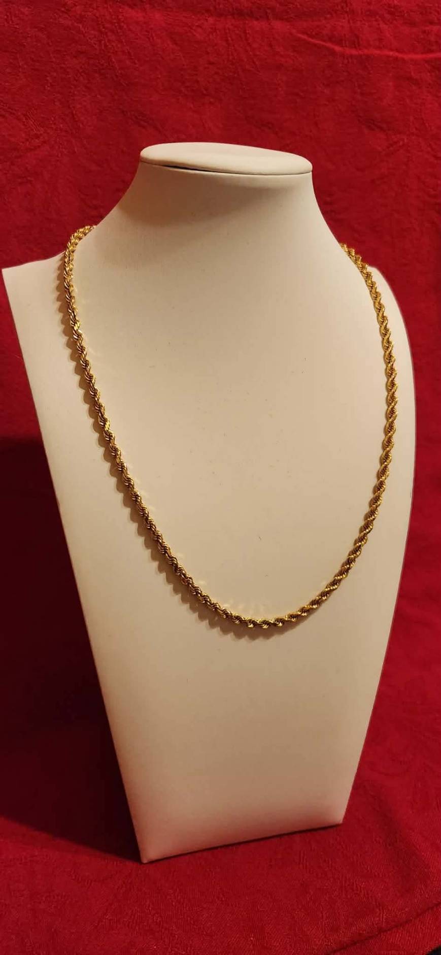 Rope Chain, 22k Gold, 38.1g