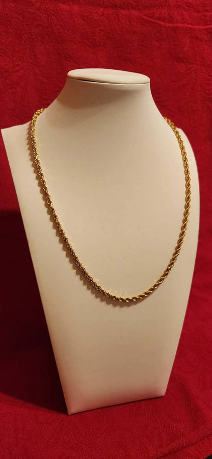 Rope Chain, 22k Gold, 38.1g