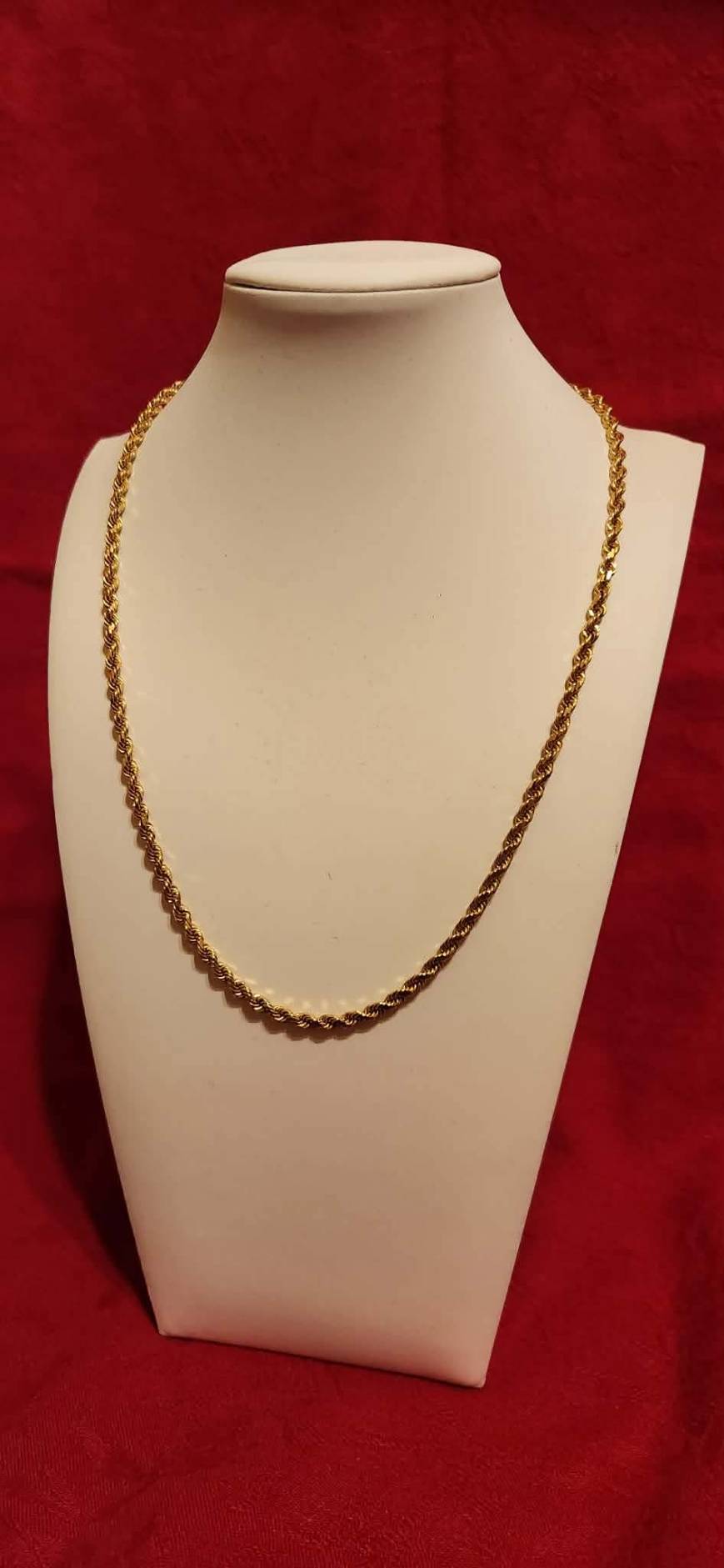 Rope Chain, 22k Gold, 38.1g