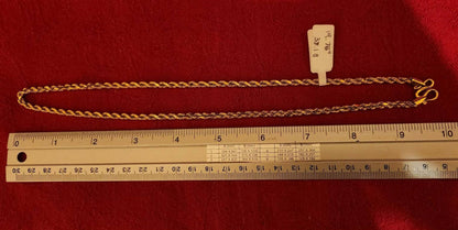 Rope Chain, 22k Gold, 38.1g