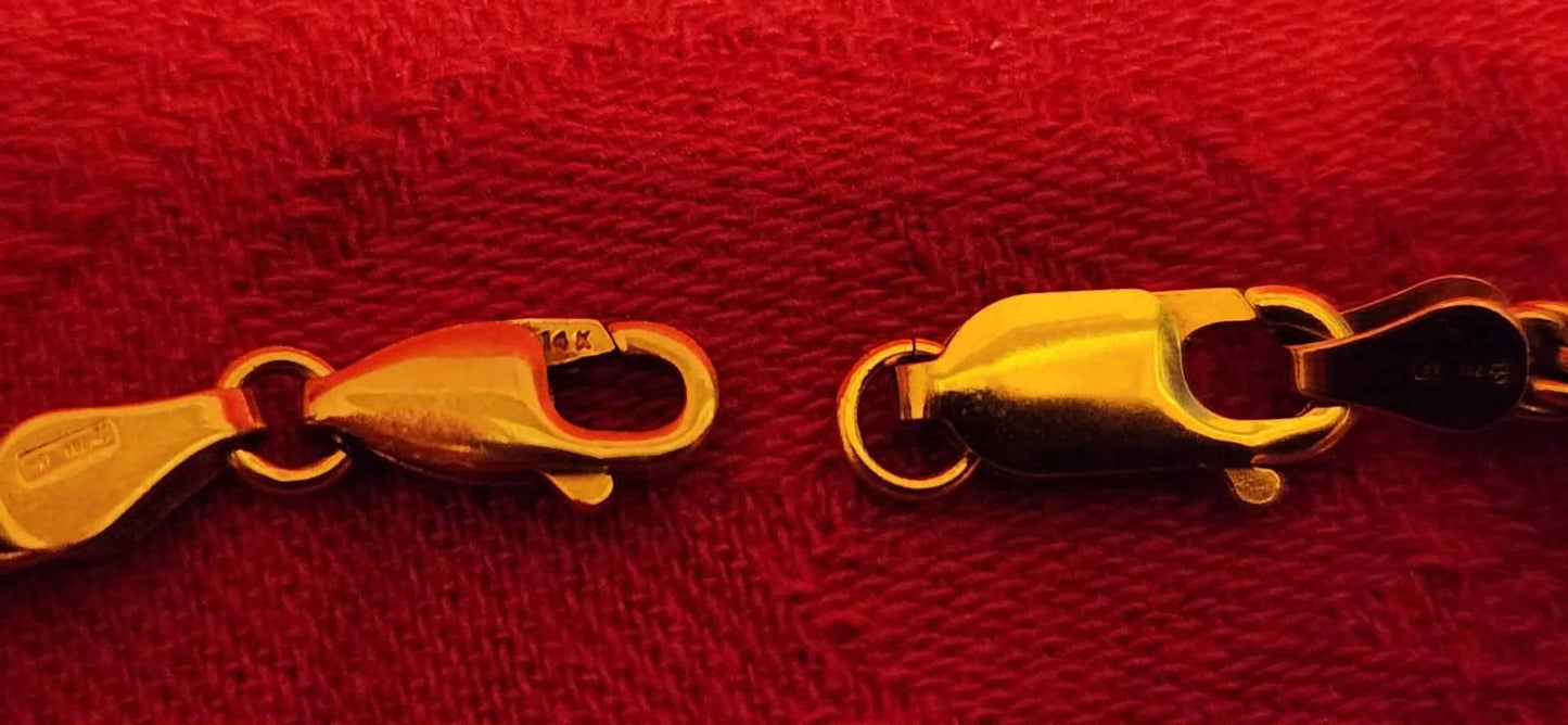 Rope Chain, 14k Gold, 2 Lobster Clasps