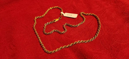 Rope Chain, 14k Gold, 2 Lobster Clasps