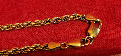 Rope Chain, 14k Gold, 2 Lobster Clasps