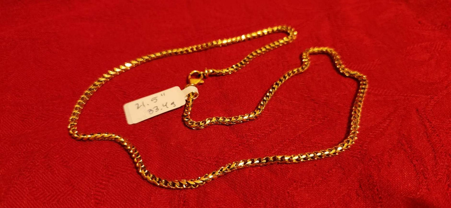 Franco Chain, 18k Gold, 33.4g