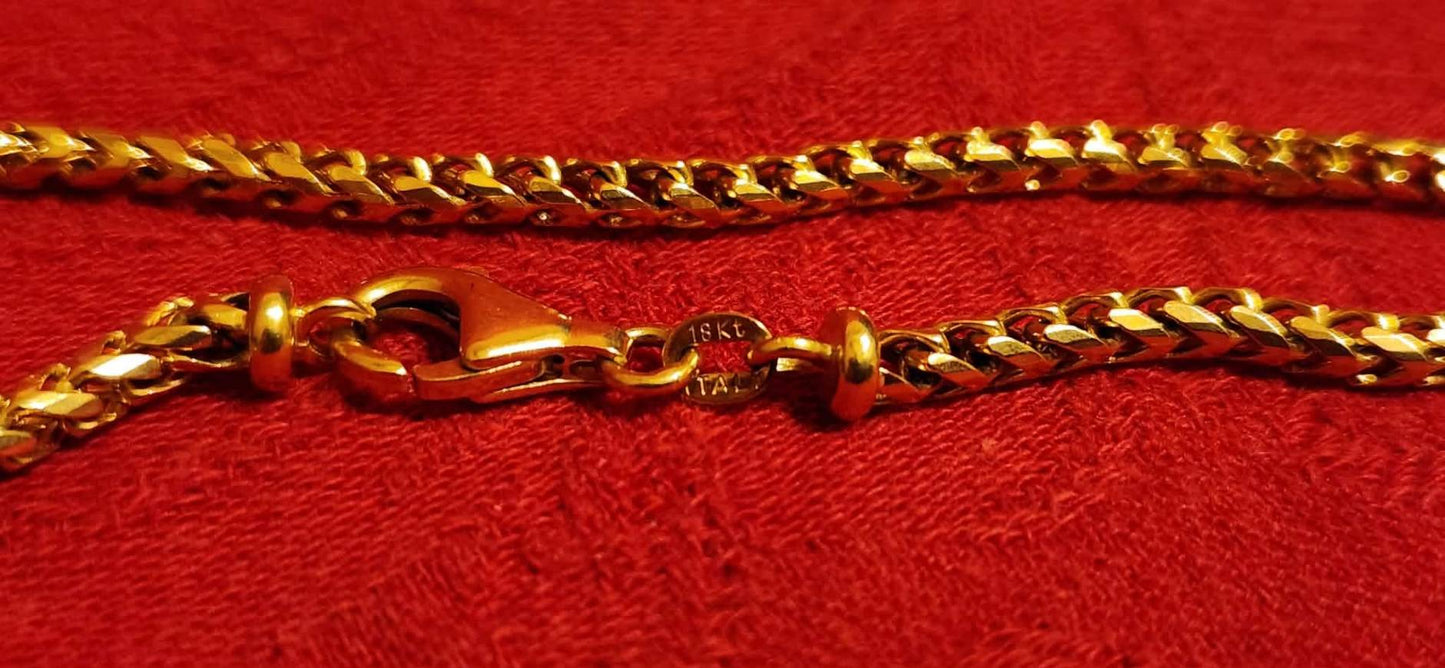 Franco Chain, 18k Gold, 33.4g