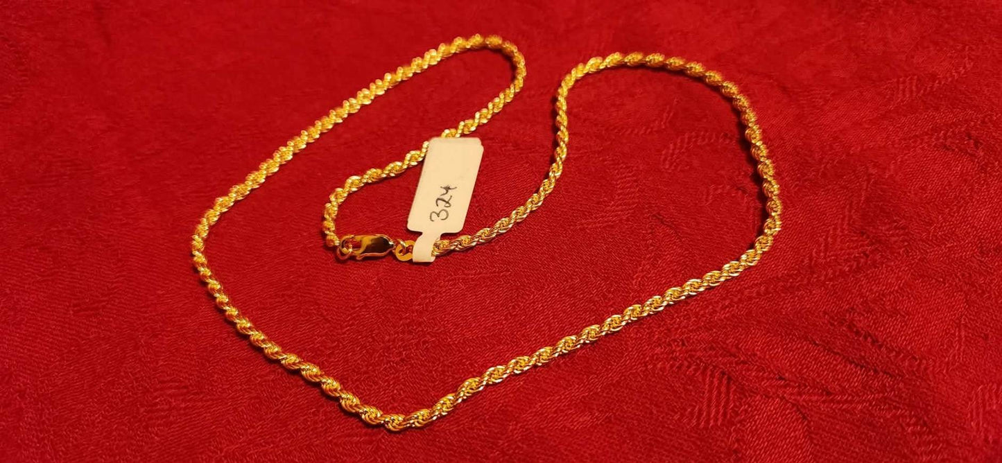 Rope Chain, 14k Gold