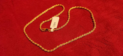 Rope Chain, 14k Gold
