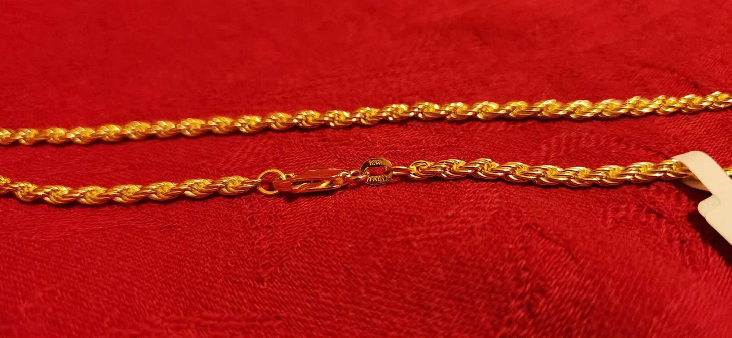 Rope Chain, 14k Gold