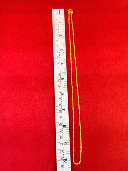 13.6g, 20”, Box Chain, 23K Gold