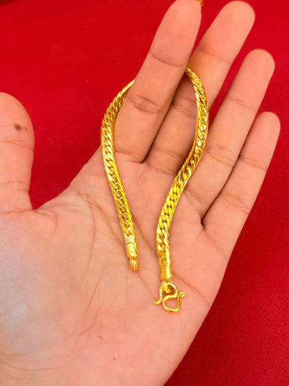 22.8g, 7.5”, Tight Cuban Bracelet, 23K Gold