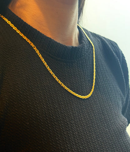 Horse Eye Chain, 24K Gold