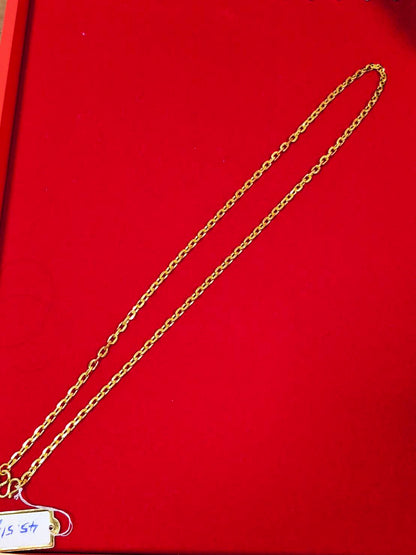 Round Anchor Chain, 24K Gold