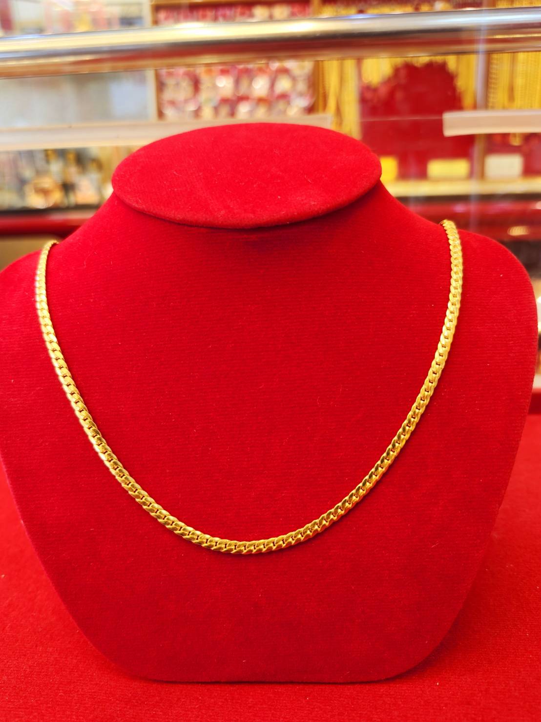 23k Thai Gold Tight Cuban Chain